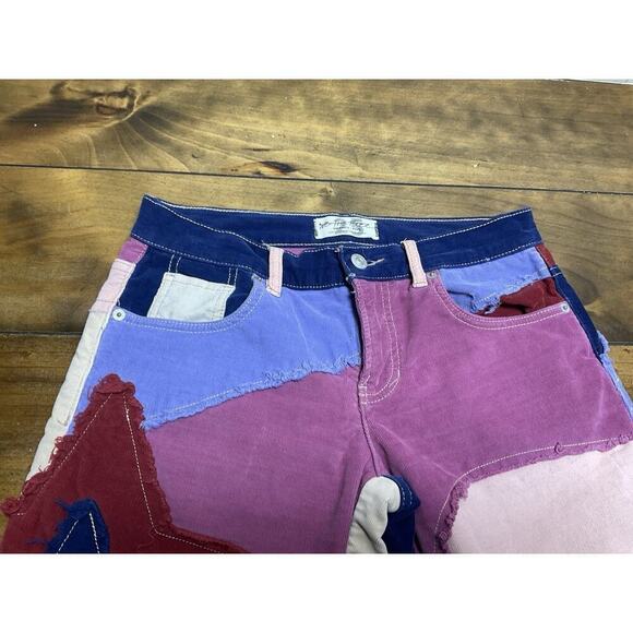 Free People Groovy Supernova Cord Wide Leg Purple Disco Jeans Size 25 - Picture 5 of 11